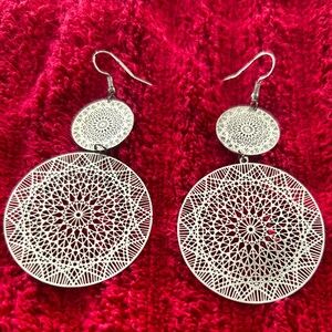 Elegant Silver Spiral Earrings